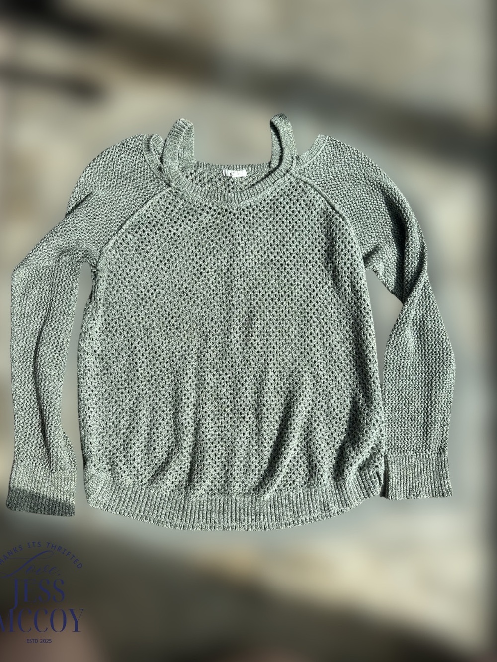 Maurice’s Light Sage Open-Knit Women’s Sweater